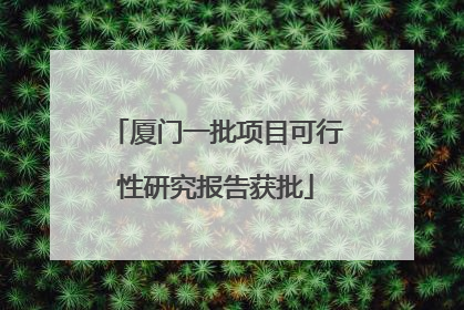 厦门一批项目可行性研究报告获批
