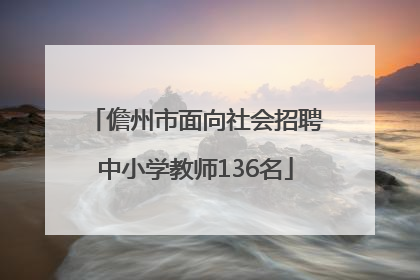 儋州市面向社会招聘中小学教师136名