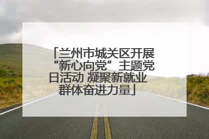 兰州市城关区开展“新心向党”主题党日活动 凝聚新就业群体奋进力量