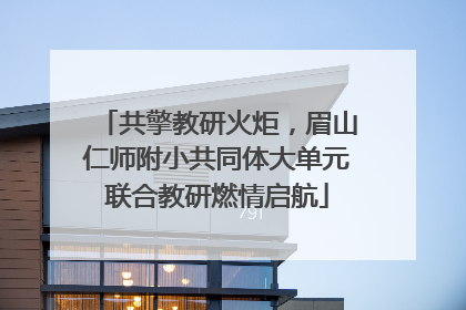 共擎教研火炬，眉山仁师附小共同体大单元联合教研燃情启航