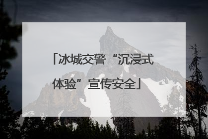 冰城交警“沉浸式体验”宣传安全