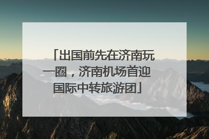出国前先在济南玩一圈，济南机场首迎国际中转旅游团