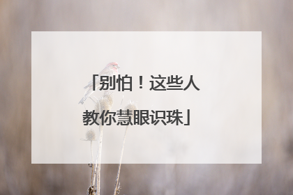别怕！这些人教你慧眼识珠