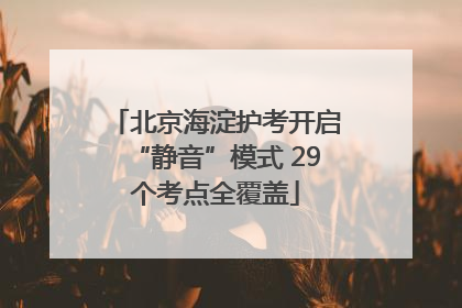 北京海淀护考开启“静音”模式 29个考点全覆盖