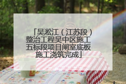 吴淞江（江苏段）整治工程吴中区施工五标段项目闸室底板施工浇筑完成
