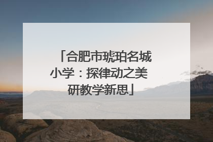 合肥市琥珀名城小学：探律动之美 研教学新思