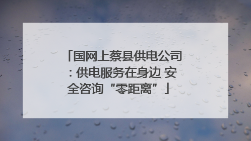 国网上蔡县供电公司：供电服务在身边 安全咨询“零距离”