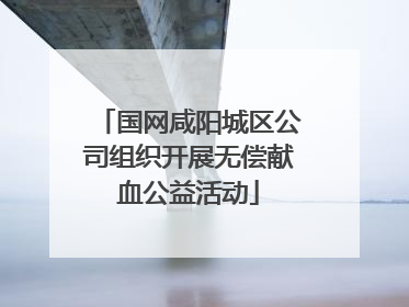 国网咸阳城区公司组织开展无偿献血公益活动