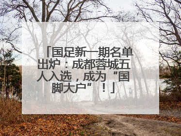 国足新一期名单出炉：成都蓉城五人入选，成为“国脚大户”！