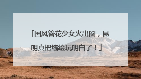 国风簪花少女火出圈，昆明真把墙绘玩明白了！