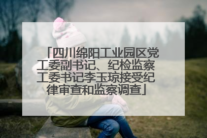 四川绵阳工业园区党工委副书记、纪检监察工委书记李玉琼接受纪律审查和监察调查