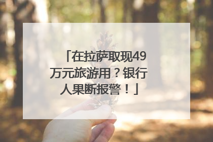 在拉萨取现49万元旅游用？银行人果断报警！