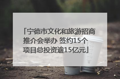 宁德市文化和旅游招商推介会举办 签约15个项目总投资逾15亿元