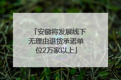 安徽将发展线下无理由退货承诺单位2万家以上