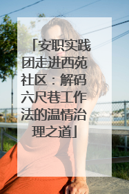 安职实践团走进西苑社区：解码六尺巷工作法的温情治理之道