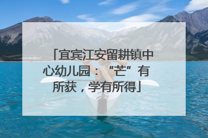 宜宾江安留耕镇中心幼儿园：“芒”有所获，学有所得