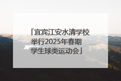 宜宾江安水清学校举行2025年春期学生球类运动会