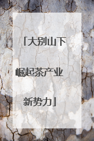 大别山下崛起茶产业新势力
