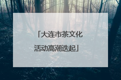大连市茶文化活动高潮迭起