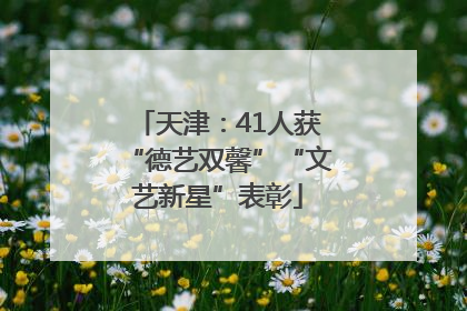 天津：41人获“德艺双馨”“文艺新星”表彰