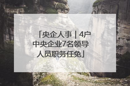 央企人事｜4户中央企业7名领导人员职务任免