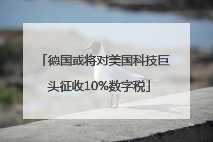 德国或将对美国科技巨头征收10%数字税