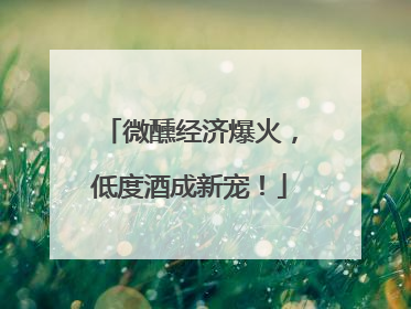 微醺经济爆火，低度酒成新宠！