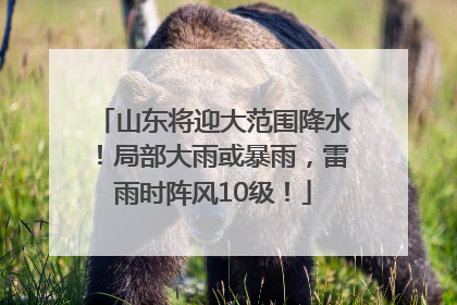 山东将迎大范围降水！局部大雨或暴雨，雷雨时阵风10级！