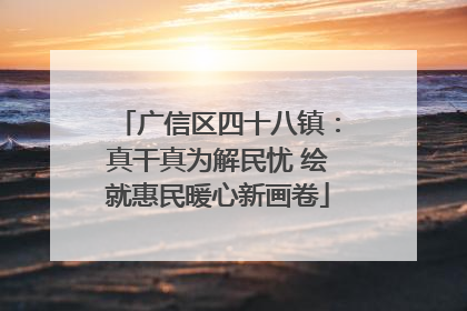 广信区四十八镇：真干真为解民忧 绘就惠民暖心新画卷