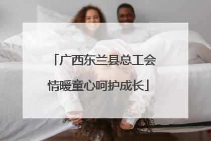 广西东兰县总工会情暖童心呵护成长