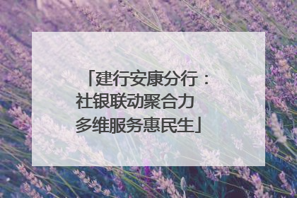 建行安康分行：社银联动聚合力 多维服务惠民生