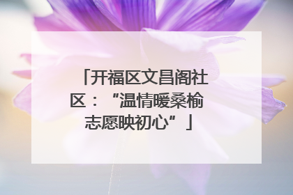 开福区文昌阁社区：“温情暖桑榆 志愿映初心”