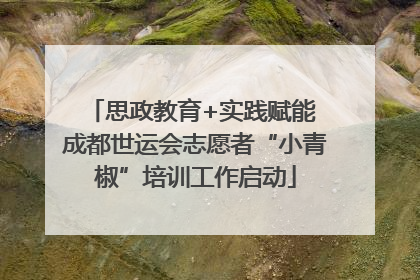 思政教育+实践赋能 成都世运会志愿者“小青椒”培训工作启动