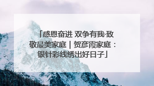 感恩奋进 双争有我·致敬最美家庭｜贺彦霞家庭：银针彩线绣出好日子