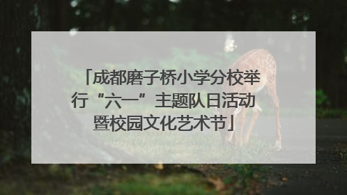 成都磨子桥小学分校举行“六一”主题队日活动暨校园文化艺术节
