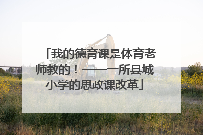 我的德育课是体育老师教的！——一所县城小学的思政课改革