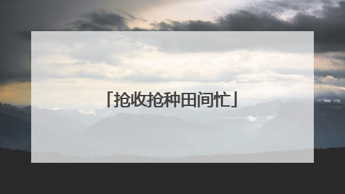 抢收抢种田间忙