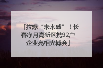 拉爆“未来感”！长春净月高新区携92户企业亮相光博会