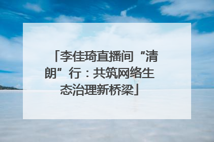 李佳琦直播间“清朗”行：共筑网络生态治理新桥梁