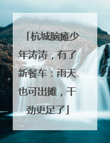 杭城脑瘫少年涛涛，有了新餐车：雨天也可出摊，干劲更足了