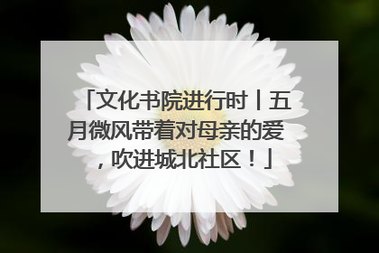 文化书院进行时丨五月微风带着对母亲的爱，吹进城北社区！