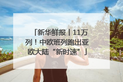 新华鲜报丨11万列！中欧班列跑出亚欧大陆“新时速”