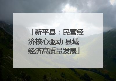 新平县：民营经济核心驱动 县域经济高质量发展