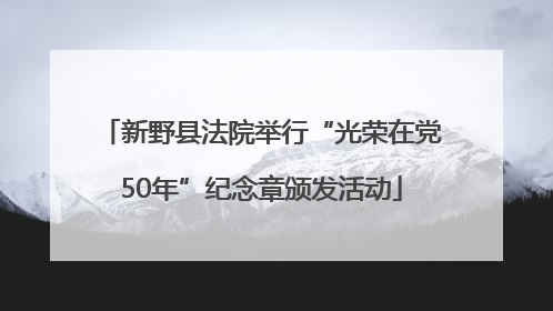 新野县法院举行“光荣在党50年”纪念章颁发活动