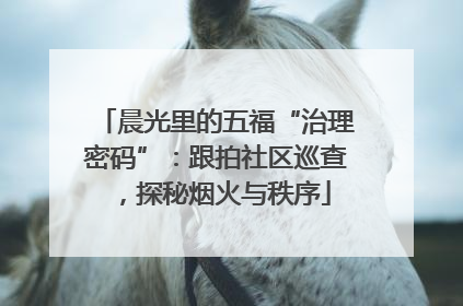 晨光里的五福“治理密码”：跟拍社区巡查，探秘烟火与秩序