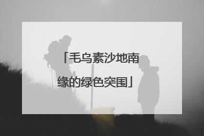 毛乌素沙地南缘的绿色突围