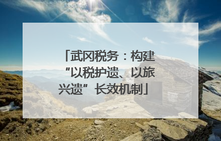 武冈税务：构建“以税护遗、以旅兴遗”长效机制