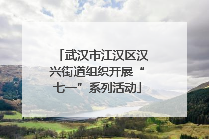 武汉市江汉区汉兴街道组织开展“七一”系列活动