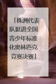 株洲代表队挺进全国青少年标准化奥林匹克竞赛决赛