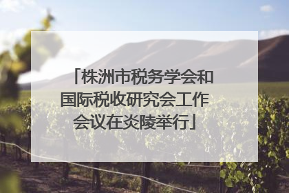 株洲市税务学会和国际税收研究会工作会议在炎陵举行